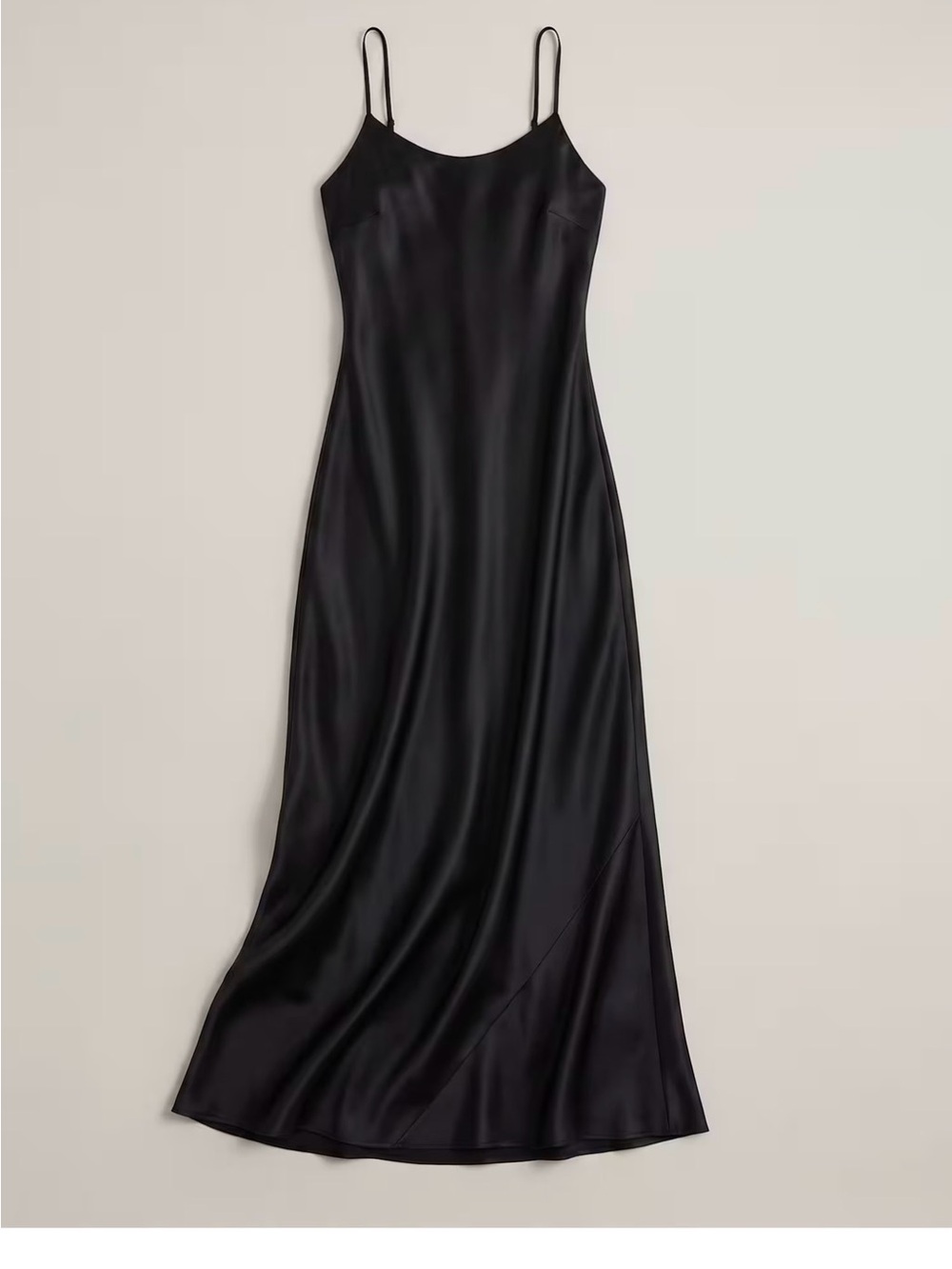 Quince 100% Silk washable black maxi dress